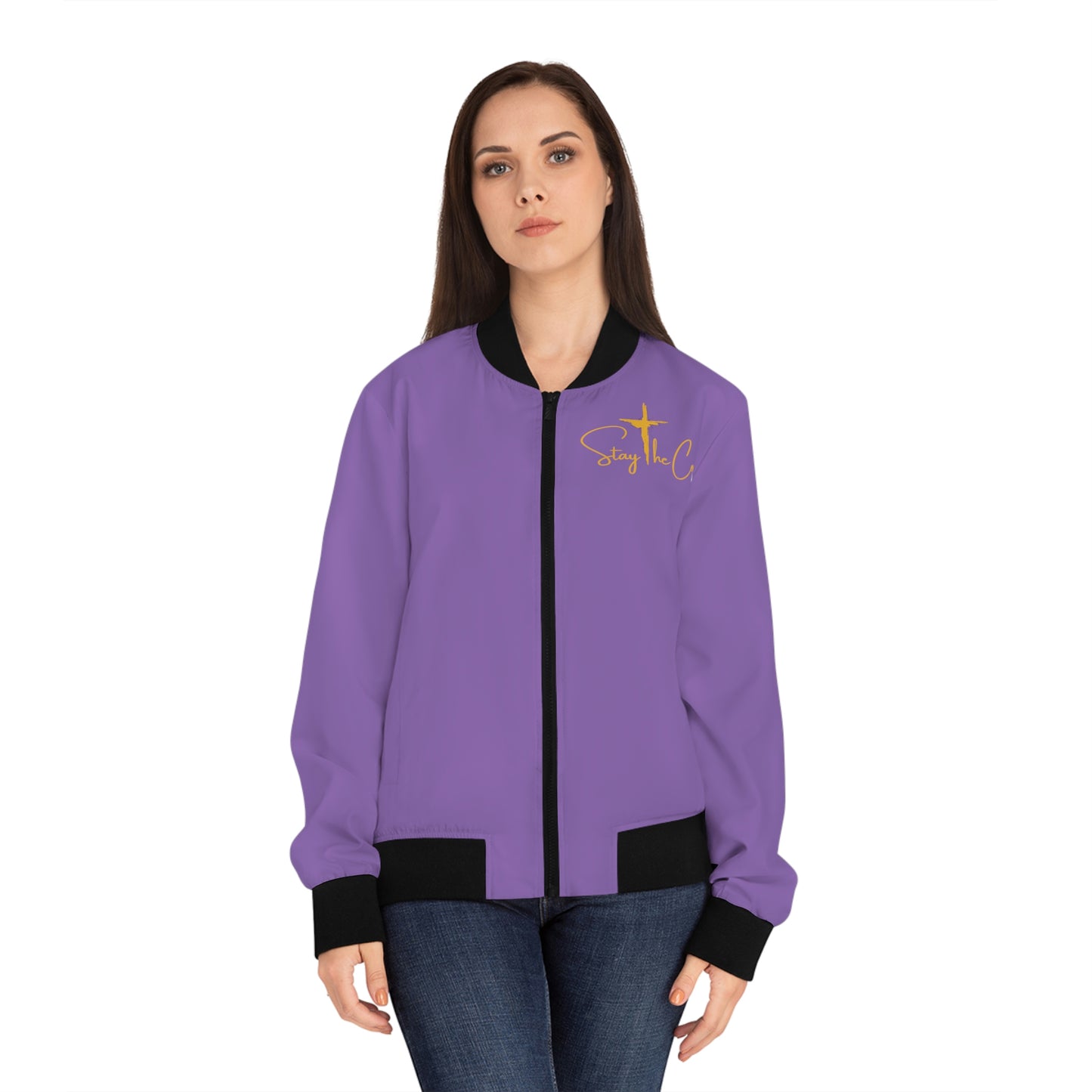 Stay The Course Women's Bomber Jacket (AOP)