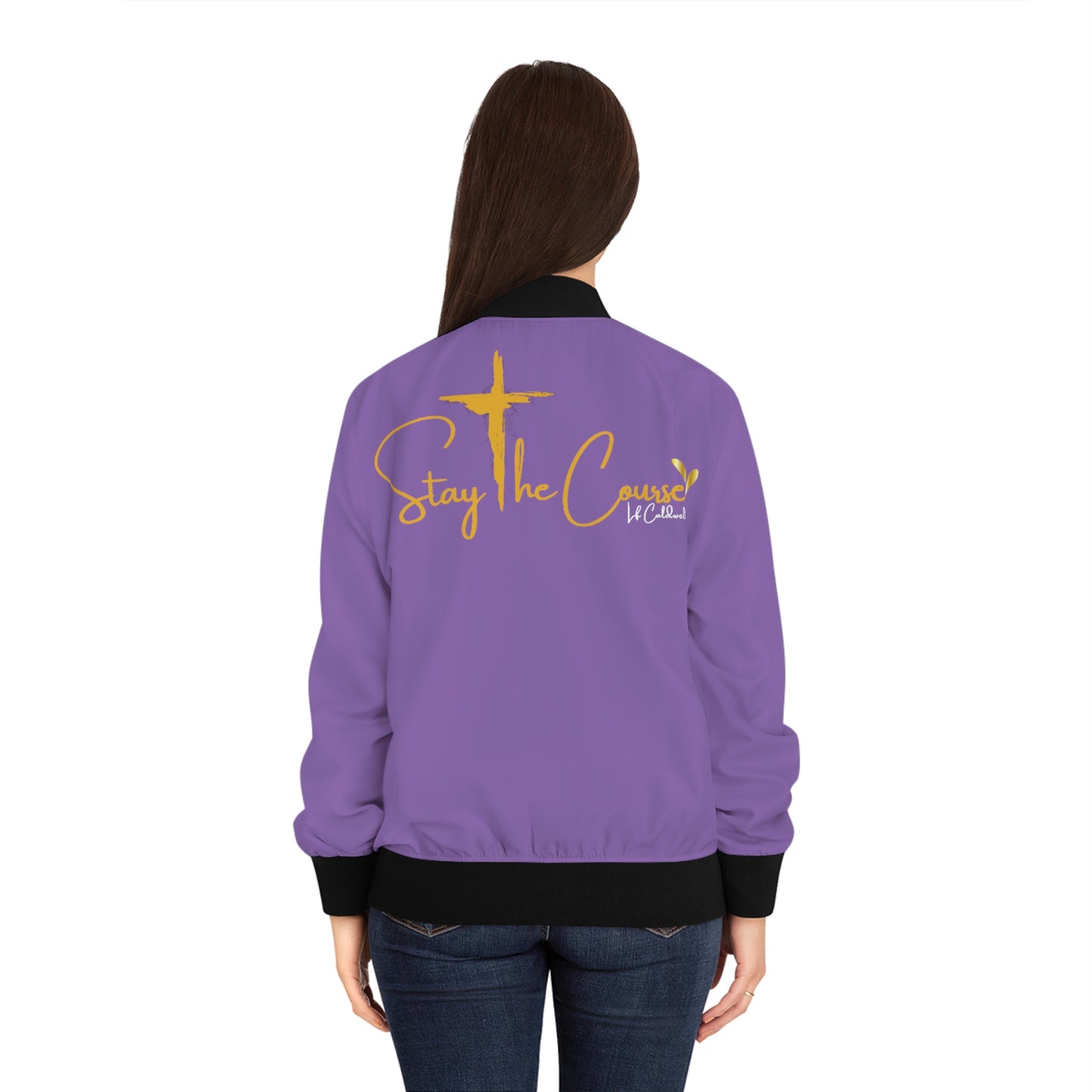 Stay The Course Women's Bomber Jacket (AOP)