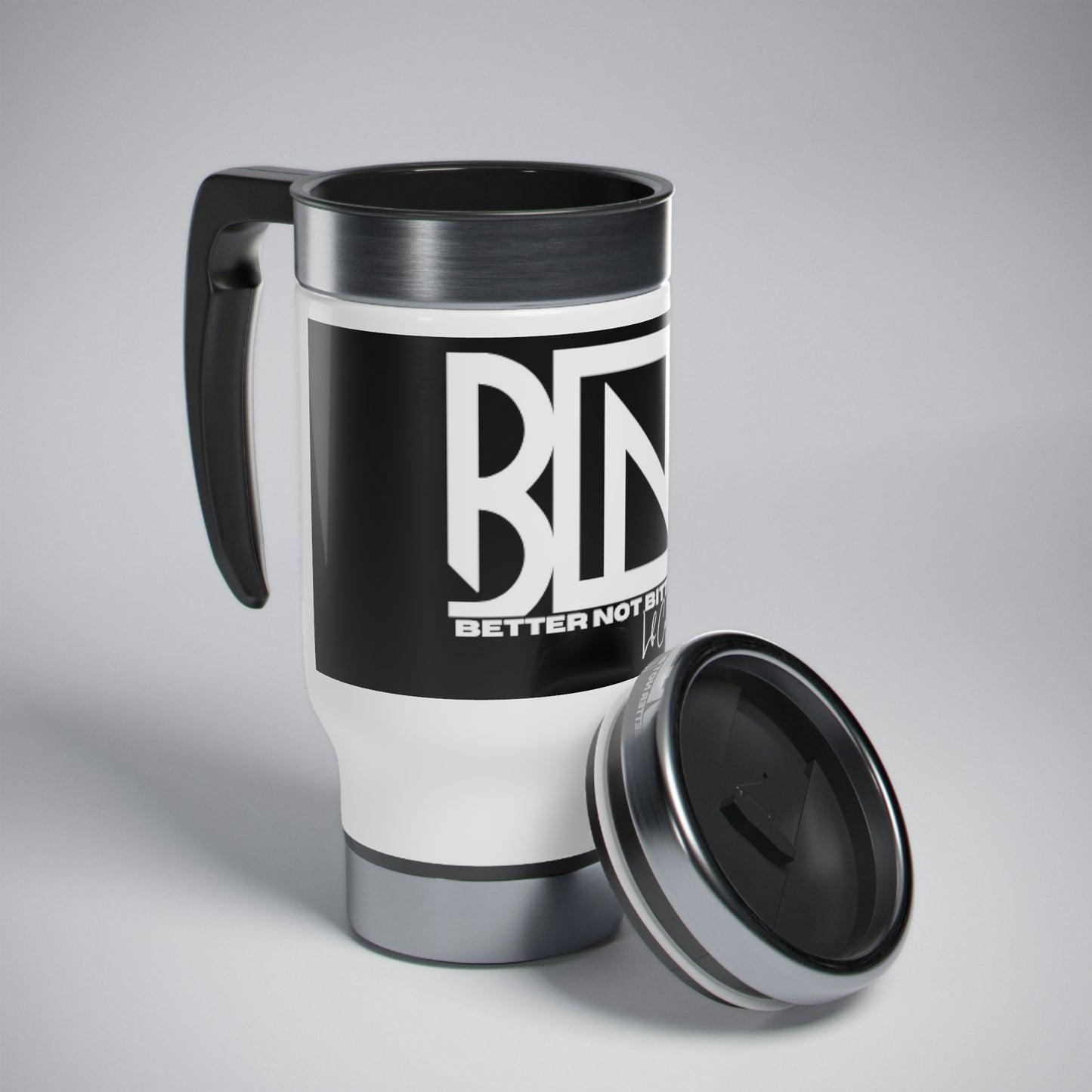 Better Not Bitter Stainless Steel Travel Mug with Handle, 14oz