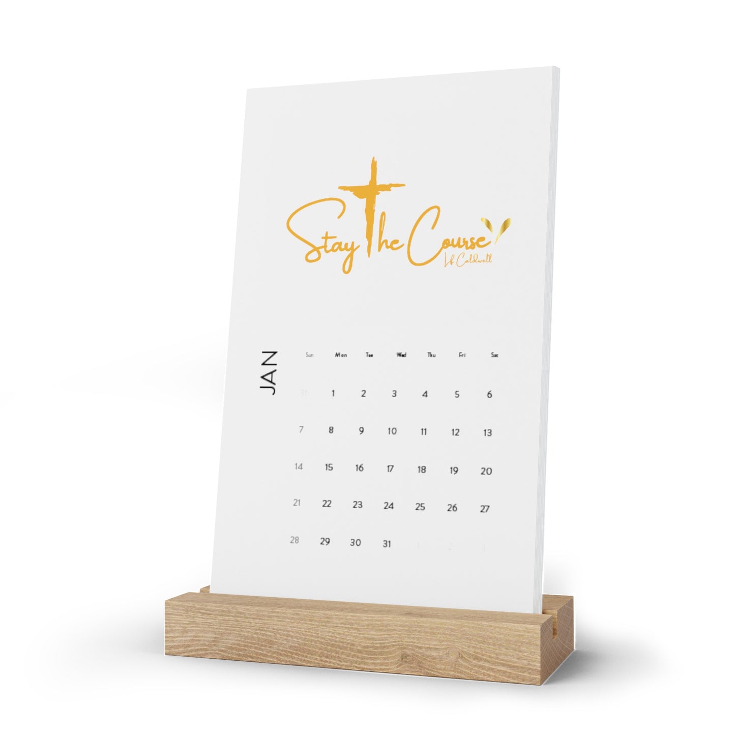 Stay the course Vertical Desk Calendar (2024)