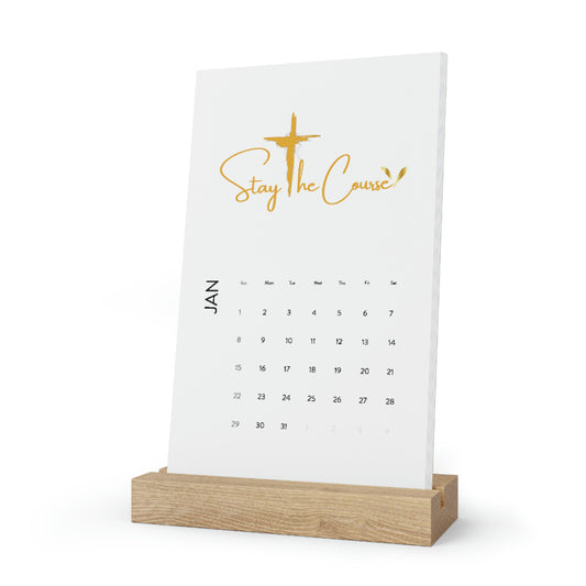 Stay The Course  Vertical Desk Calendar (2023)