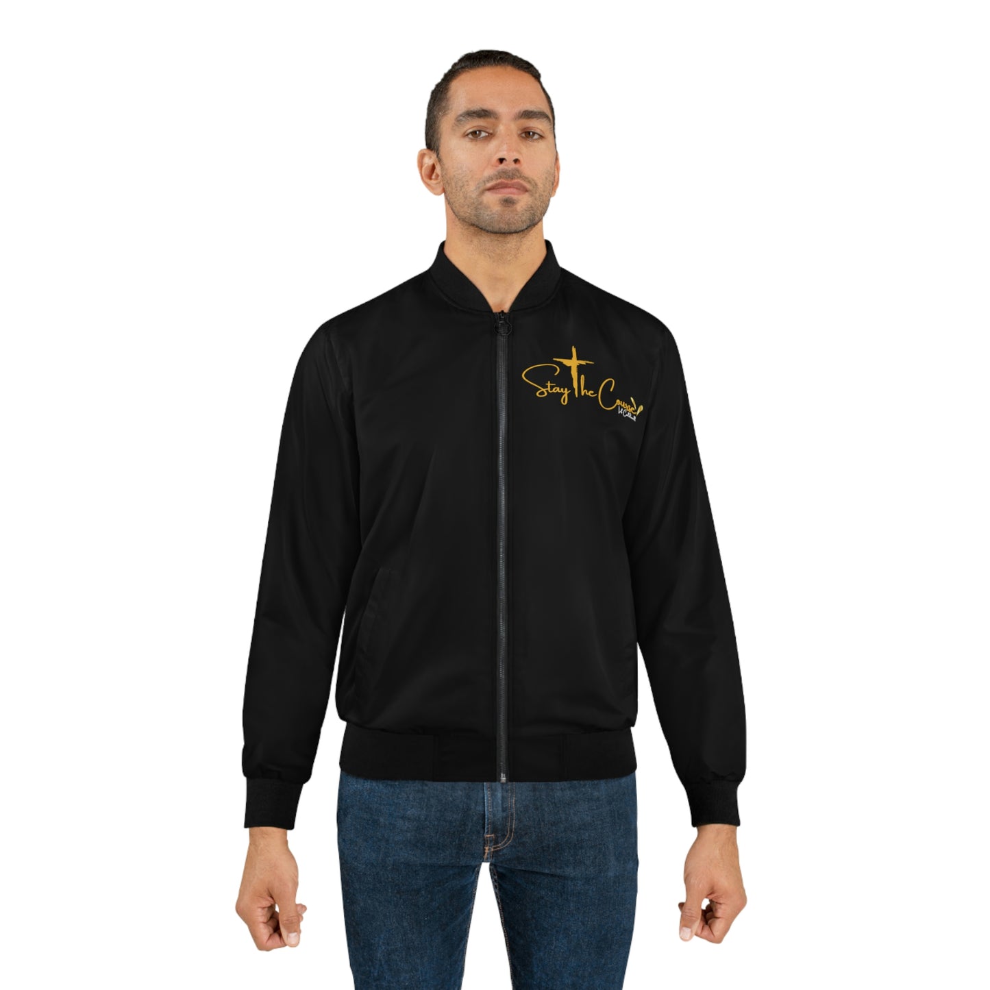 Stay The Course  Men's Bomber Jacket (AOP)